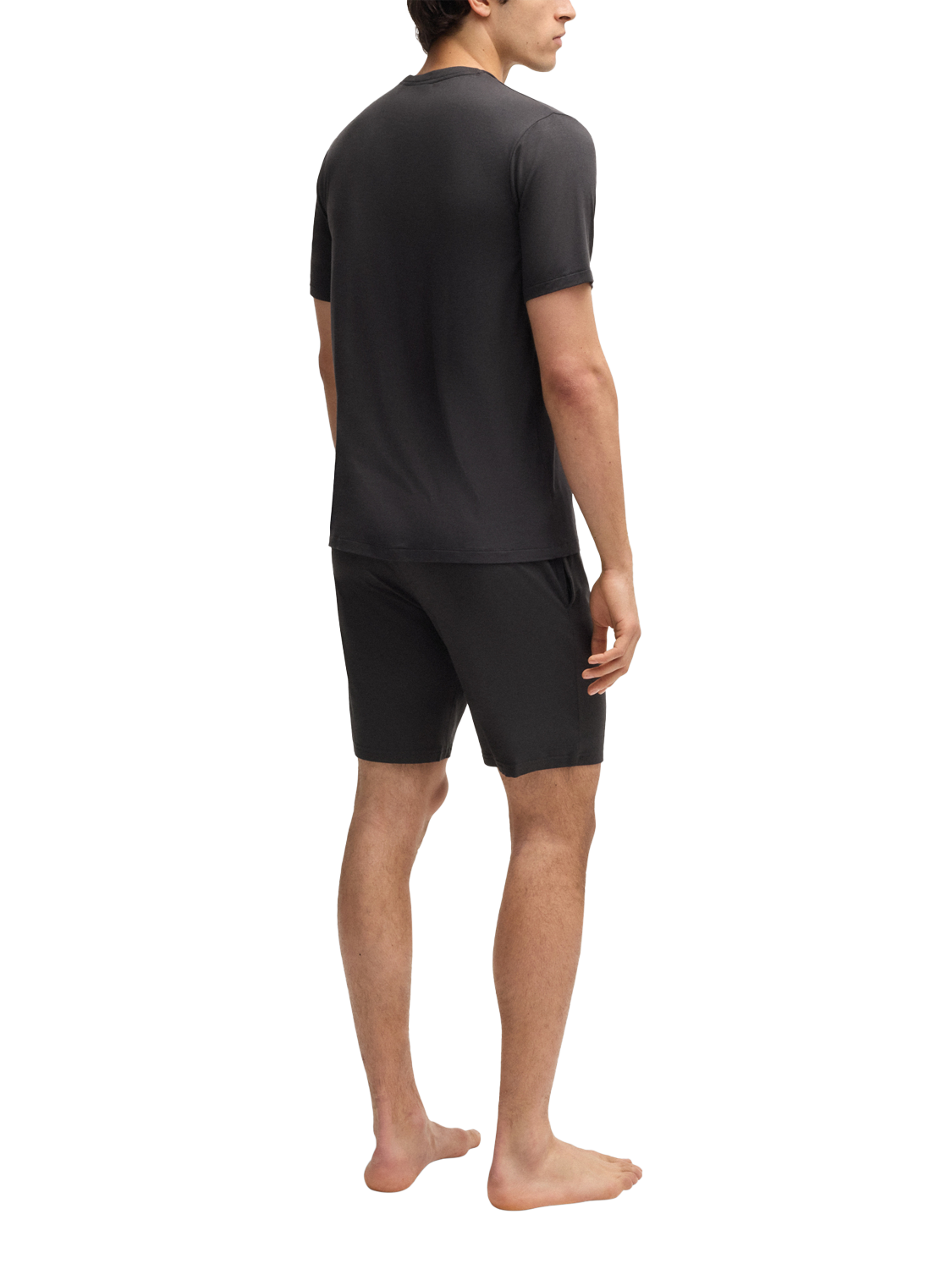 Product image 2 of 5, which shows HUGO BOSS BOSS Logo Stripe Pyjama Set, Dark Grey, L