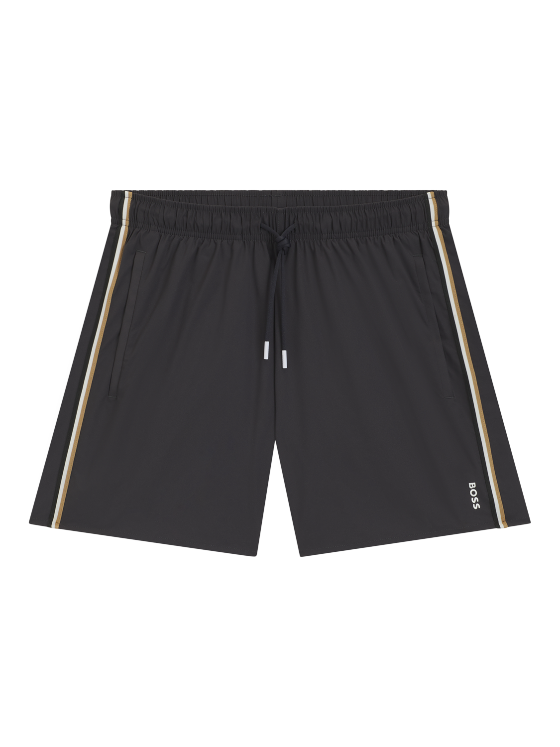 Product image 3 of 4, which shows BOSS Side Seam Stripe Swim Shorts, Dark Grey, XXL
