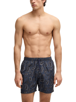 HUGO BOSS BOSS Printed Swim Shorts, Navy