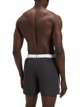 BOSS Contrast Waistband Swim Shorts, Dark Grey