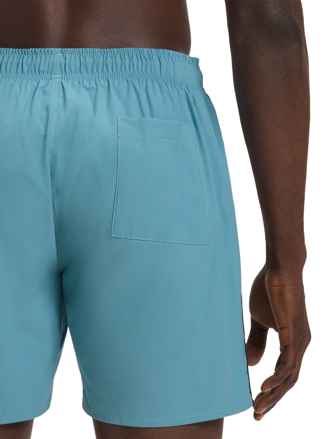Product image 4 of 4, which shows BOSS Signature Stripe Swim Shorts, Light Blue, S