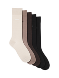 BOSS Logo Cotton Blend Socks, Pack of 5, Multi
