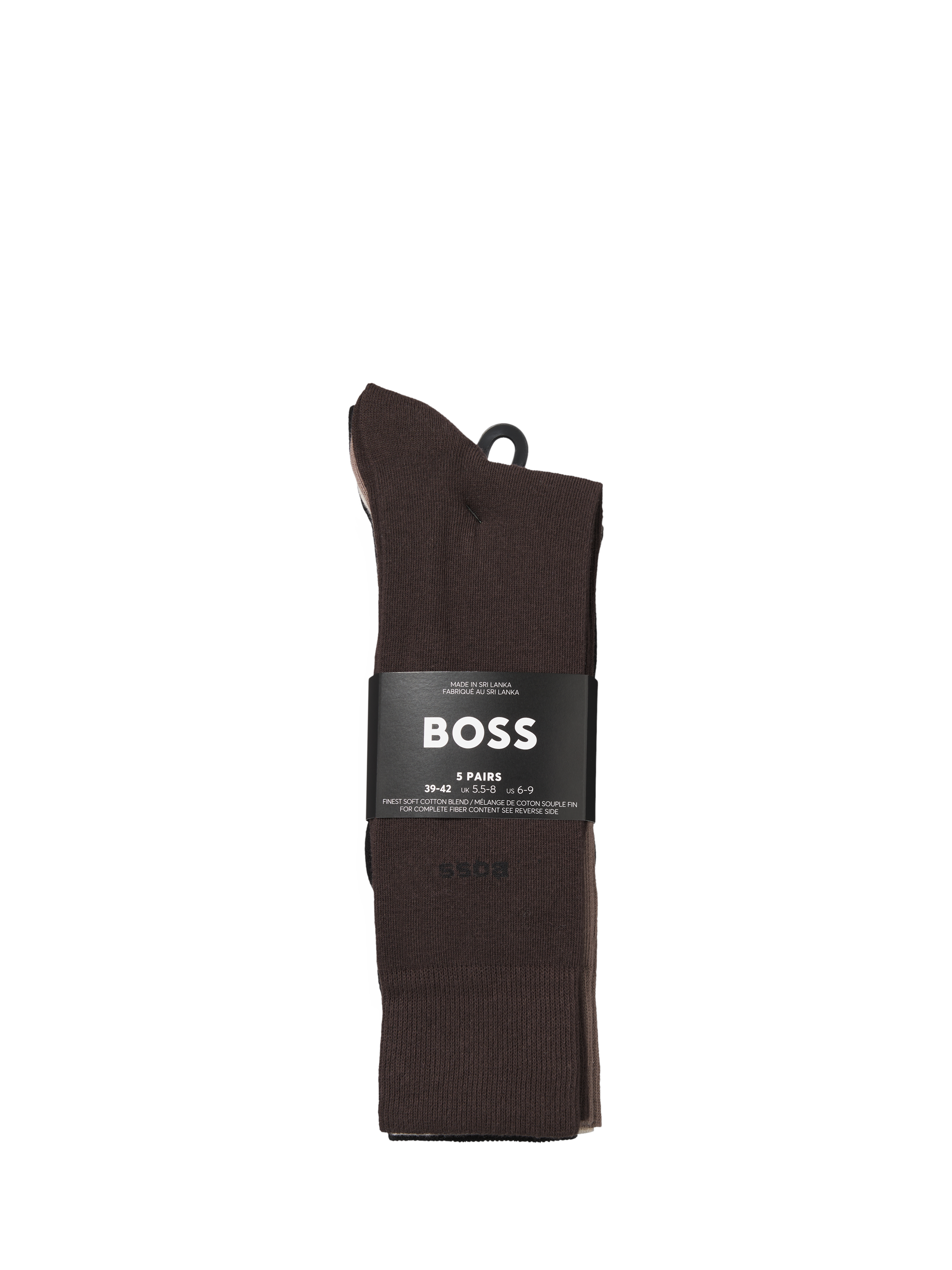 Product image 2 of 3, which shows BOSS Logo Cotton Blend Socks, Pack of 5, Multi, 5-8.5