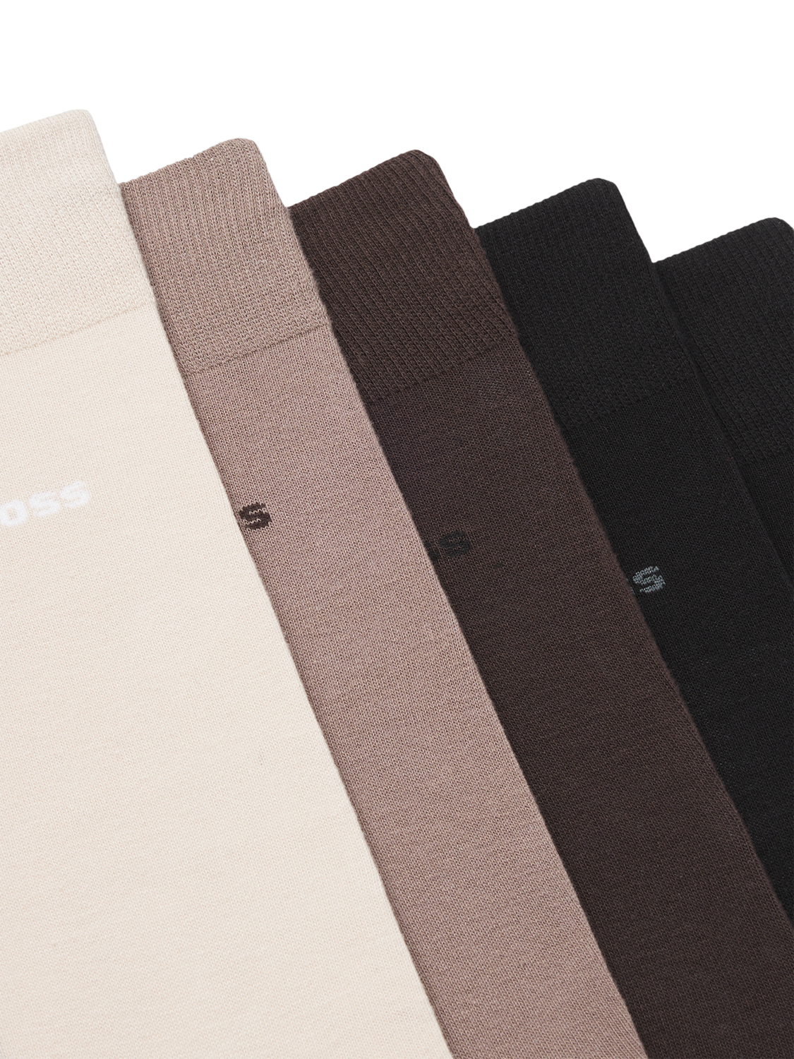 Product image 3 of 3, which shows BOSS Logo Cotton Blend Socks, Pack of 5, Multi, 5-8.5