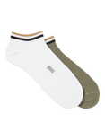 HUGO BOSS BOSS Logo Cotton Blend Ankle Socks, Pack of 2