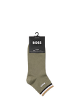 HUGO BOSS BOSS Logo Cotton Blend Ankle Socks, Pack of 2