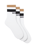 BOSS Stripe Ribbed Socks, Pack of 3