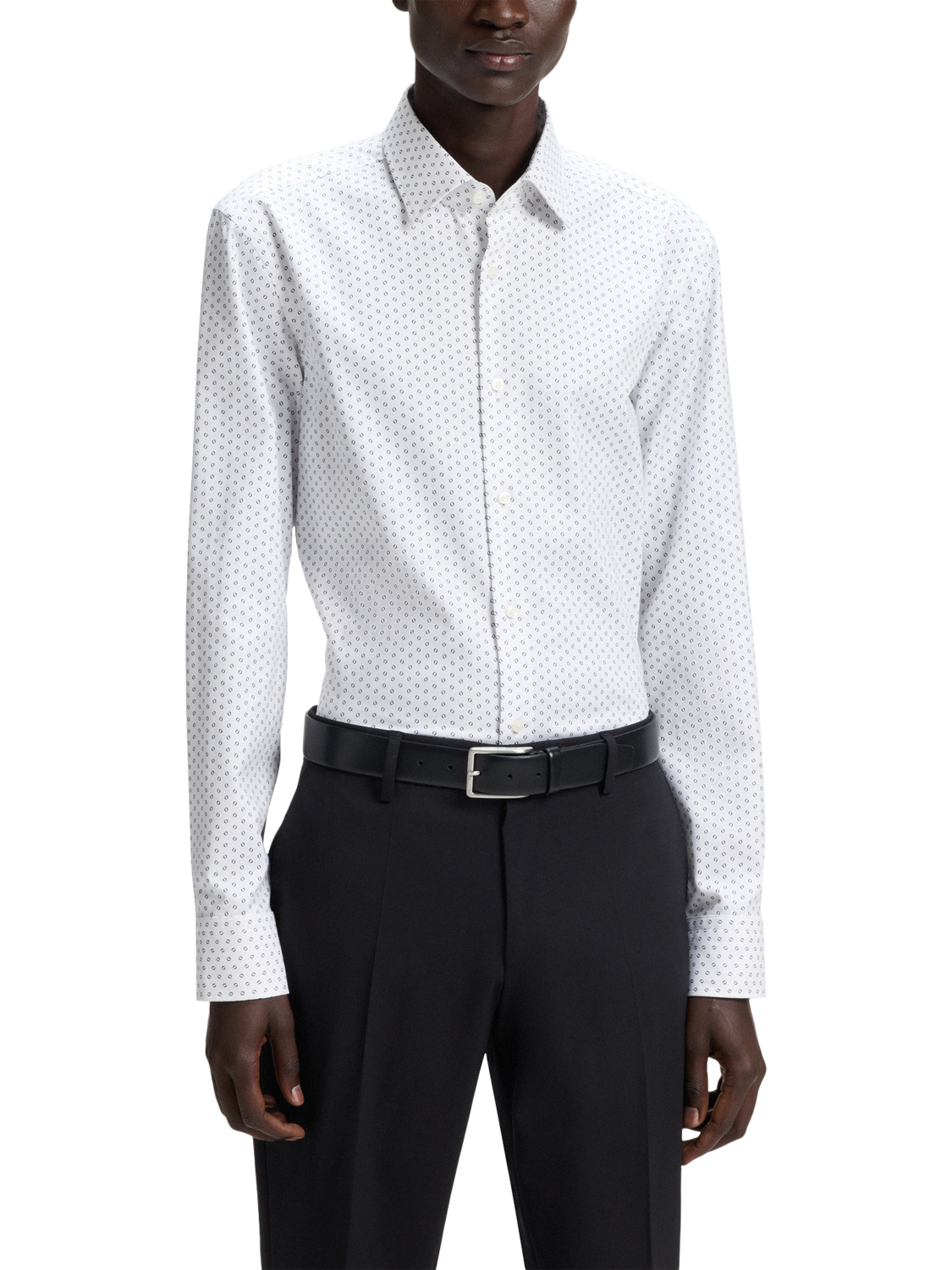 Product image 1 of 5, which shows BOSS Slim Fit Shirt, White, 15