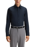 HUGO BOSS BOSS Cotton Blend Shirt, Dark Blue