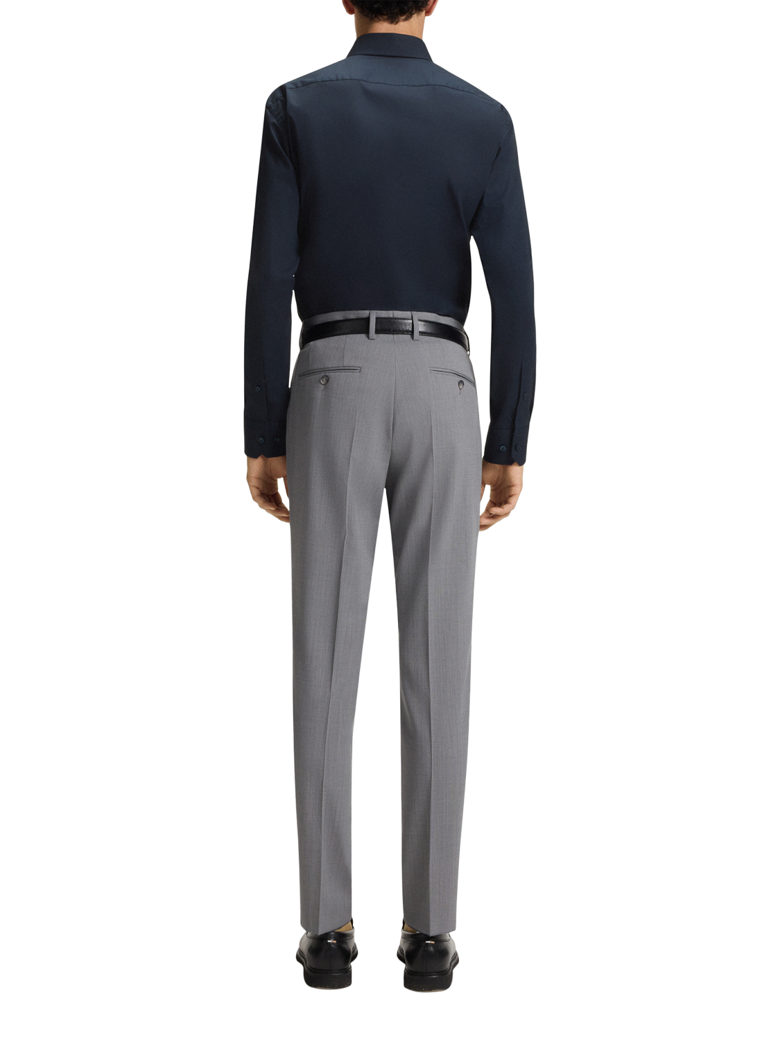 Product image 2 of 6, which shows HUGO BOSS BOSS Cotton Blend Shirt, Dark Blue, 15
