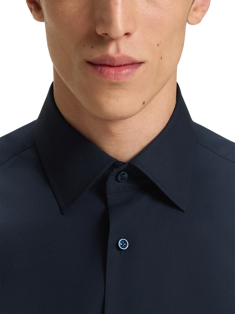 Product image 5 of 6, which shows HUGO BOSS BOSS Cotton Blend Shirt, Dark Blue, 15