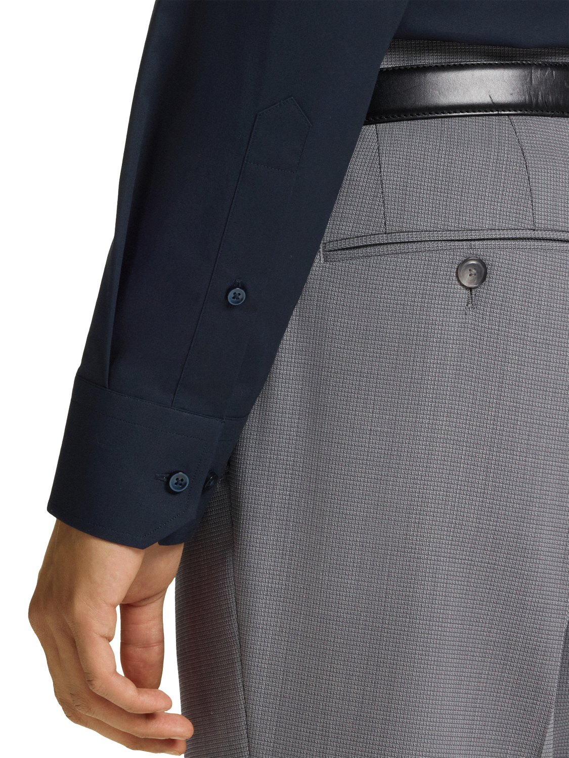 Product image 6 of 6, which shows HUGO BOSS BOSS Cotton Blend Shirt, Dark Blue, 15
