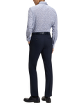 HUGO BOSS BOSS Floral Print Cotton Blend Shirt, Light Blue