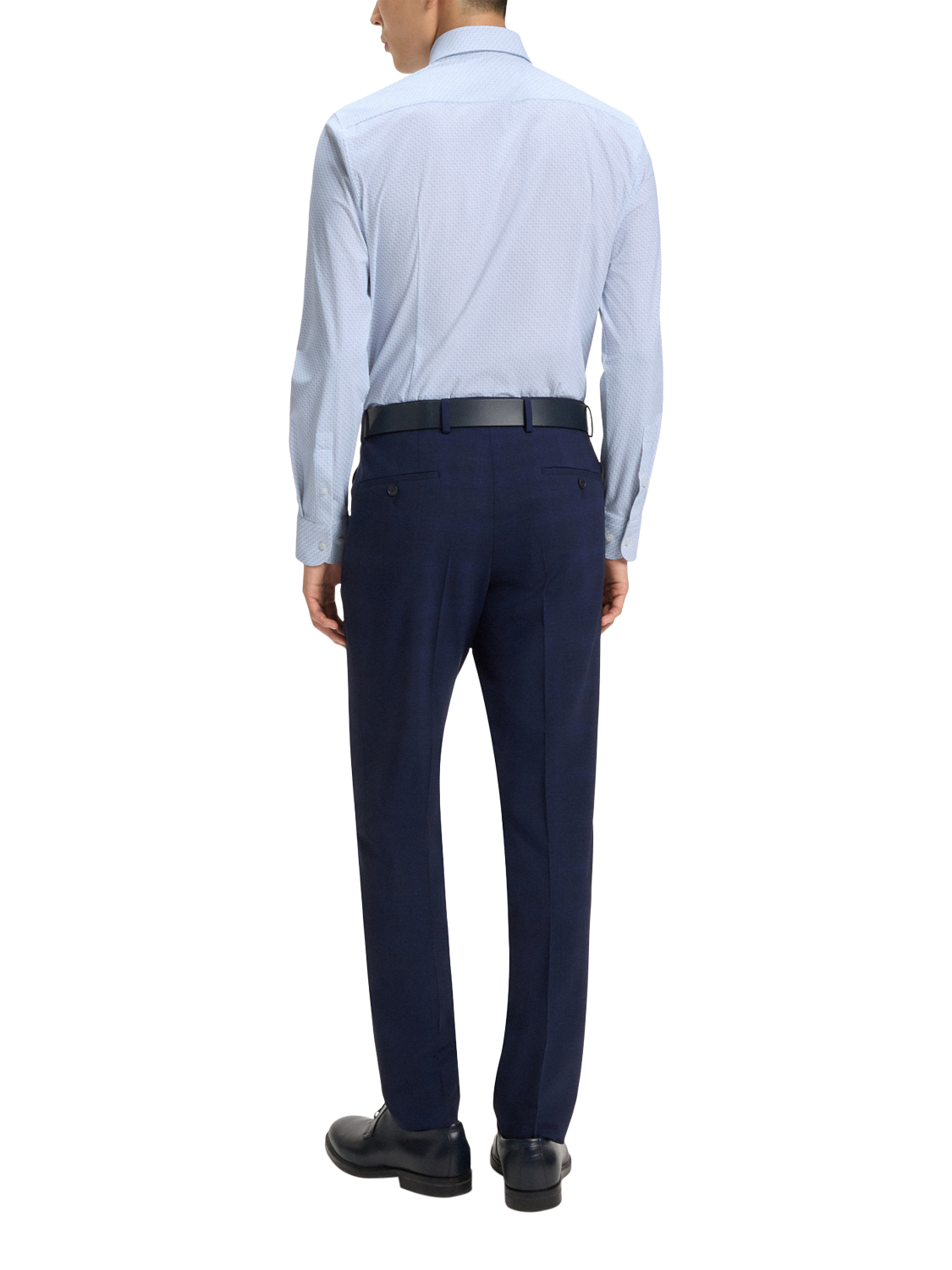 Product image 2 of 6, which shows HUGO BOSS BOSS Performance Slim Fit Patterned Shirt, Light Blue, 17