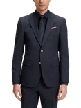 BOSS Regular Fit Wool Blend Suit Jacket, Dark Blue