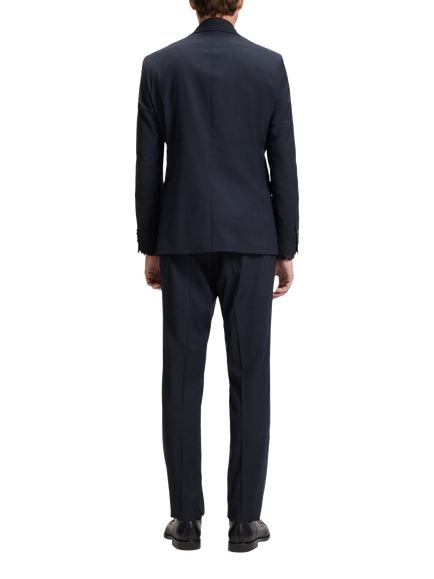 BOSS Regular Fit Wool Blend Suit Jacket, Dark Blue - view 2, Dark Blue