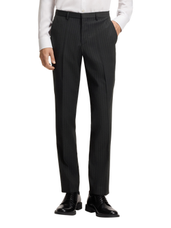 HUGO Super Slim Fit Wool Blend Suit Trousers, Dark Grey/Multi, Dark Grey/Multi