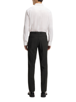 HUGO Super Slim Fit Wool Blend Suit Trousers, Dark Grey/Multi - view 2, Dark Grey/Multi