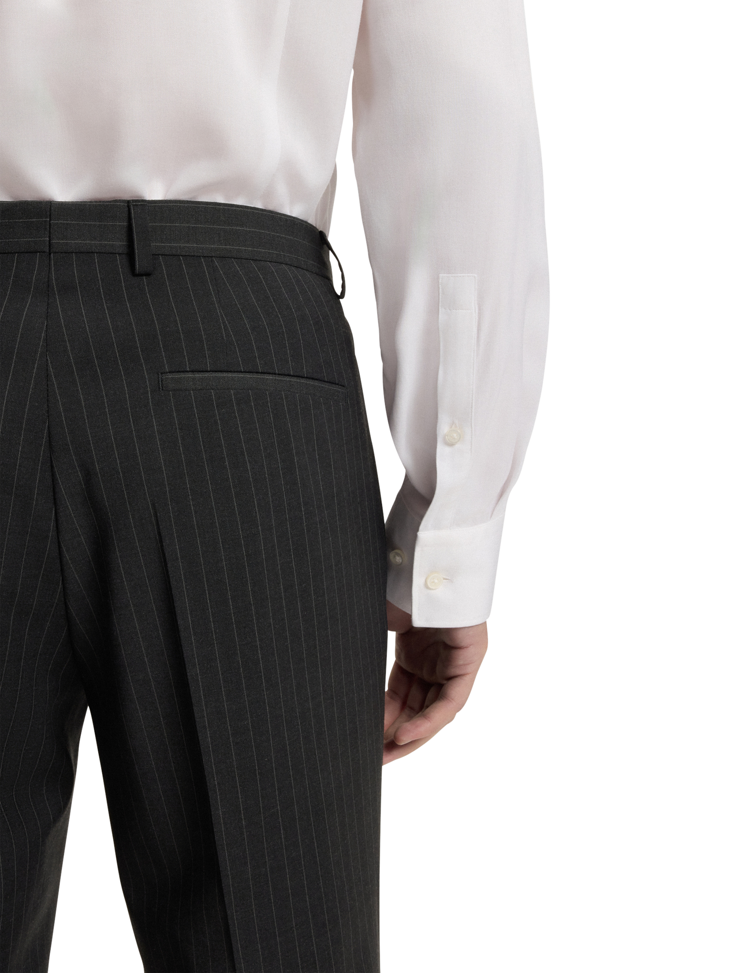 Product image 6 of 6, which shows HUGO Super Slim Fit Wool Blend Suit Trousers, Dark Grey/Multi, 30R