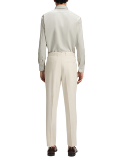 BOSS Tapered Fit Cotton Blend Suit Trousers, White - view 2, White