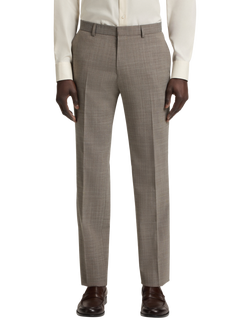 HUGO BOSS BOSS Regular Fit Suit Trousers, Dark Beige