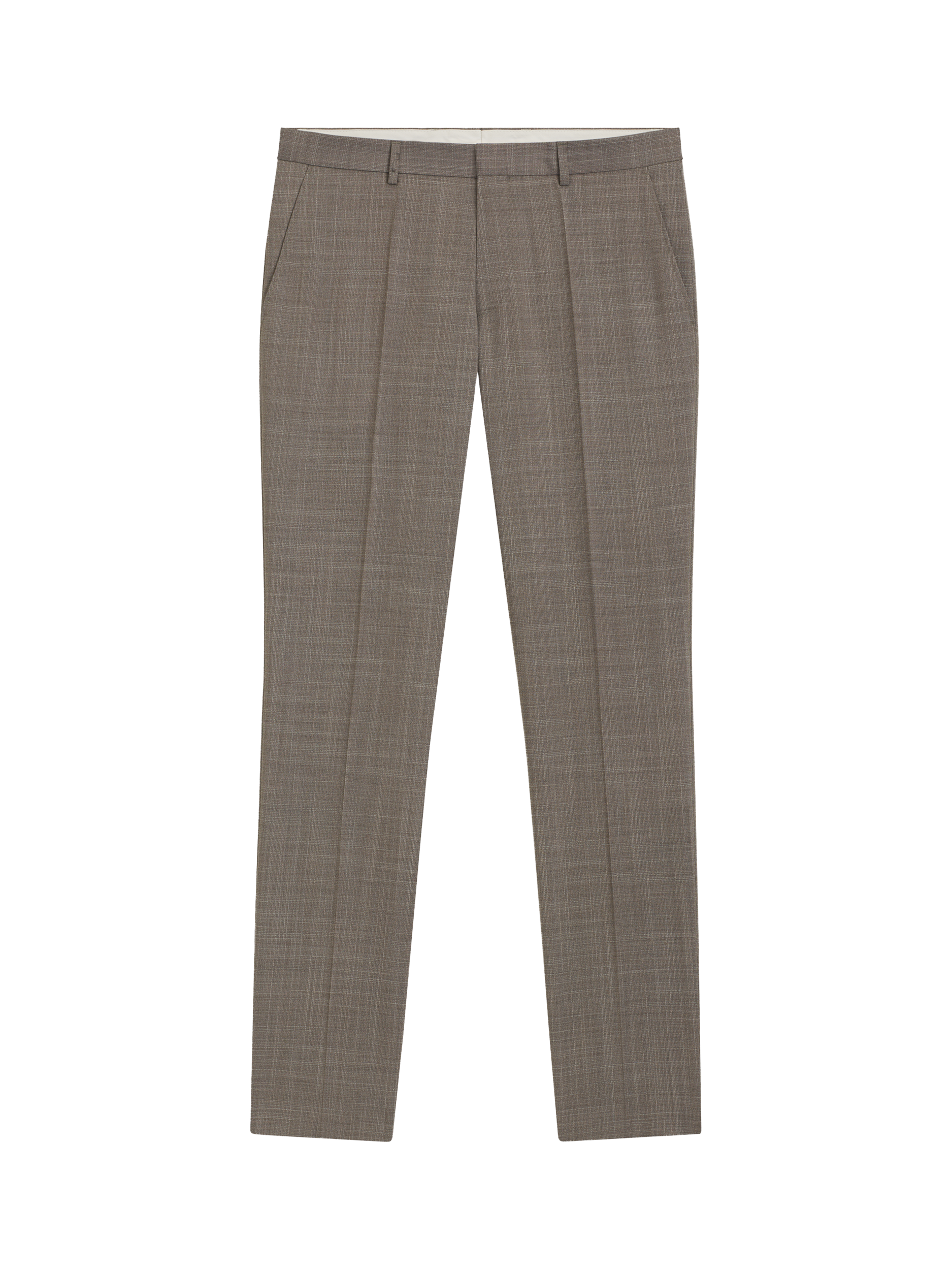 Product image 4 of 6, which shows HUGO BOSS BOSS Regular Fit Suit Trousers, Dark Beige, 32R