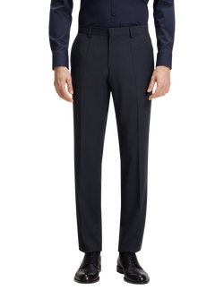 BOSS Wool Blend Suit Trousers, Dark Blue, Dark Blue