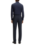 BOSS Wool Blend Suit Trousers, Dark Blue