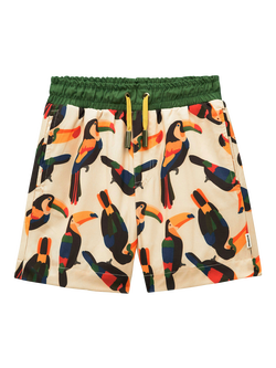 Roarsome x BUGBEE Kids' Beak the Toucan Swim Trunks, Multi, Multi