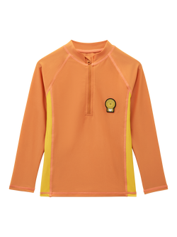Roarsome x BUGBEE Kids' Cub The Lion Long Sleeve Rash Vest, Orange, Orange