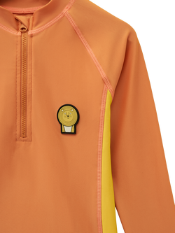 Roarsome x BUGBEE Kids' Cub The Lion Long Sleeve Rash Vest, Orange - view 2, Orange
