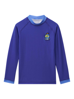 Roarsome x BUGBEE Kids' Squawk The Parrot Rash Vest, Blue, Blue