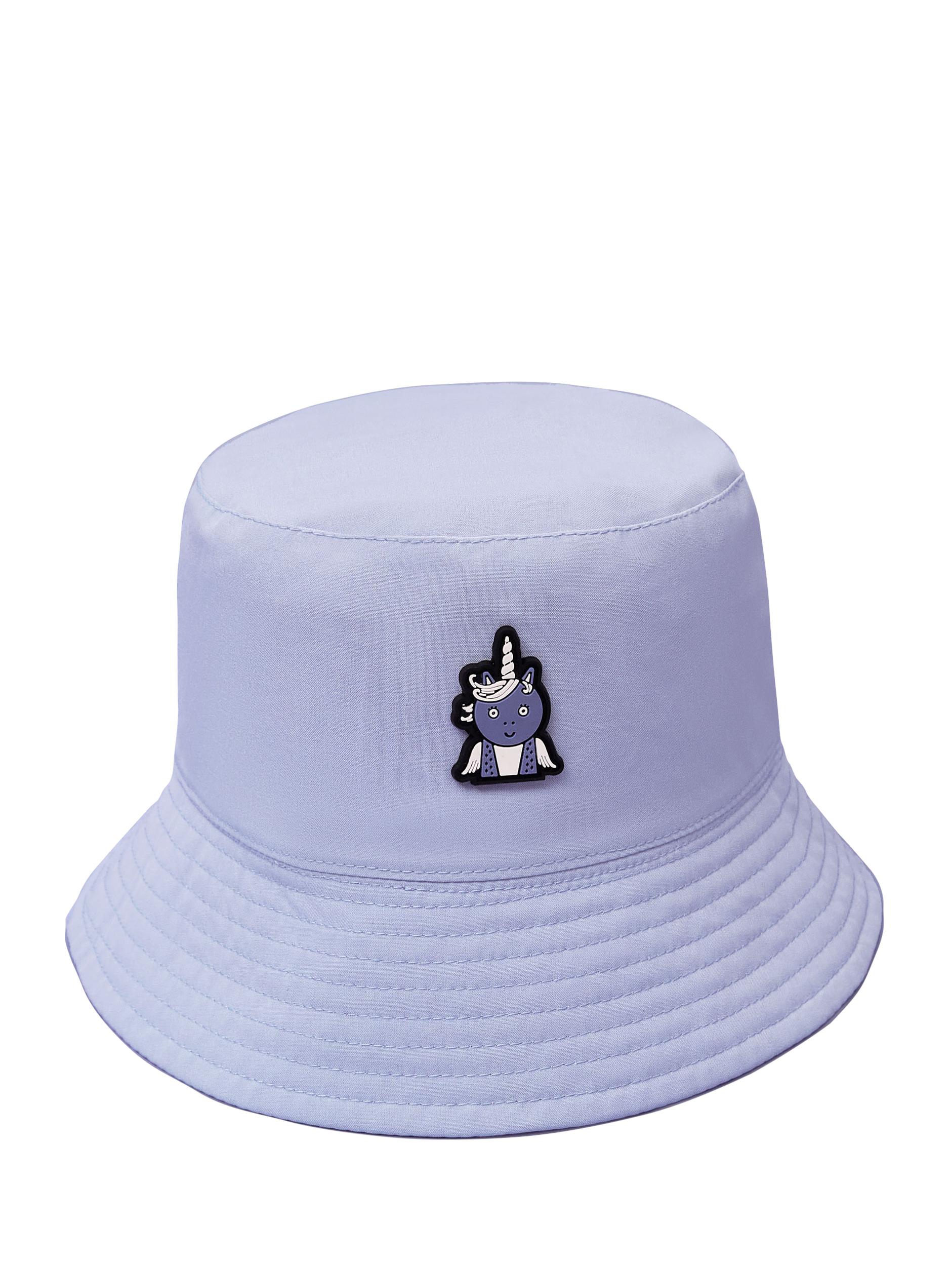 Product image 3 of 3, which shows Roarsome Kids' Hop/Sparkle Reversible Bucket Hat, Pink/Purple, 1-4 years