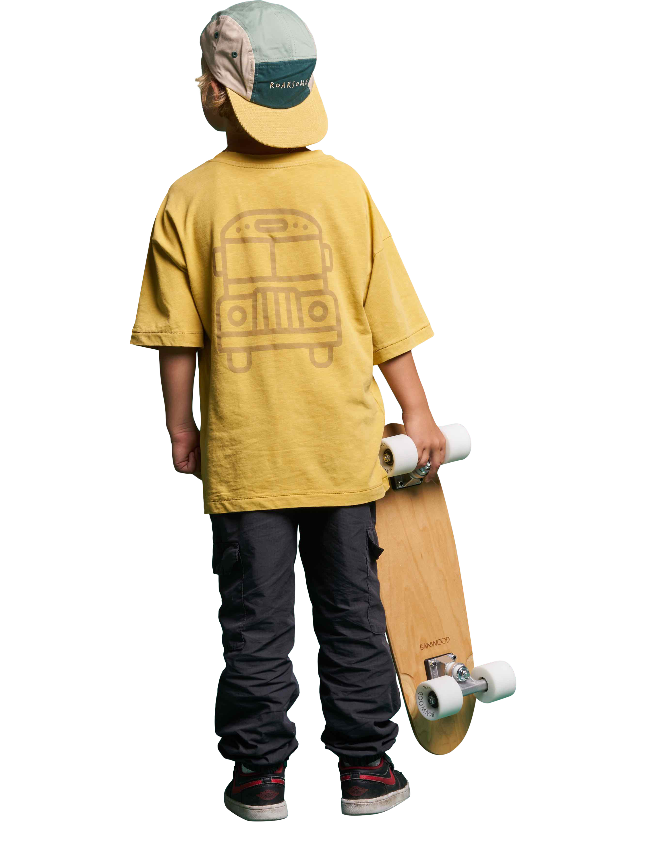 Product image 3 of 3, which shows Roarsome Kids' Adventure Club T-Shirt, Yellow, 1-2 years