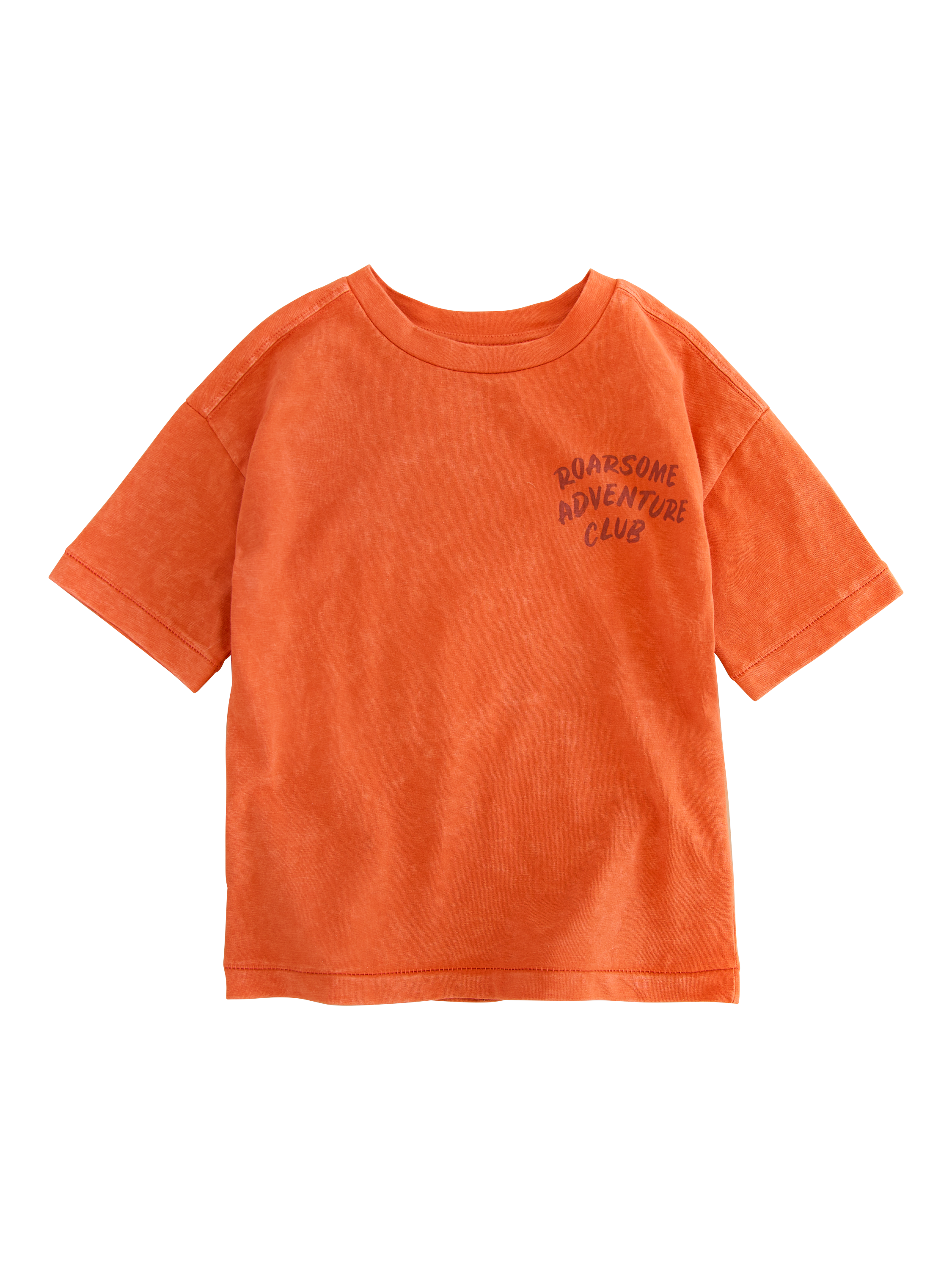 Product image 1 of 2, which shows Roarsome Kids' Cub Club Organic Cotton T-Shirt, Red, 1-2 years
