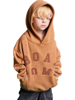 Roarsome Kids' Organic Cotton Logo Hoodie, Tan, Tan