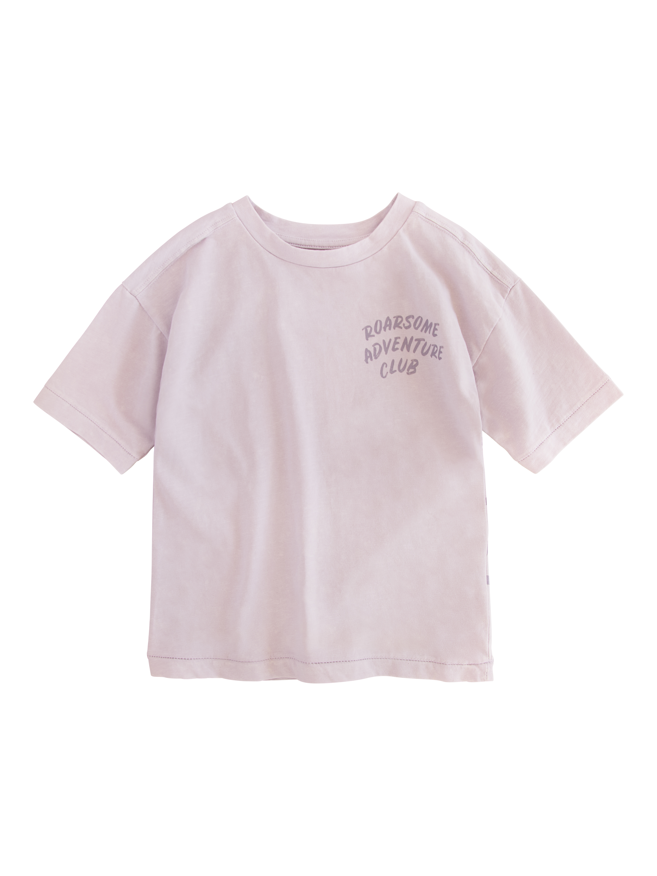 Product image 1 of 3, which shows Roarsome Kids' Sparkle Club T-Shirt, Lilac, 1-2 years