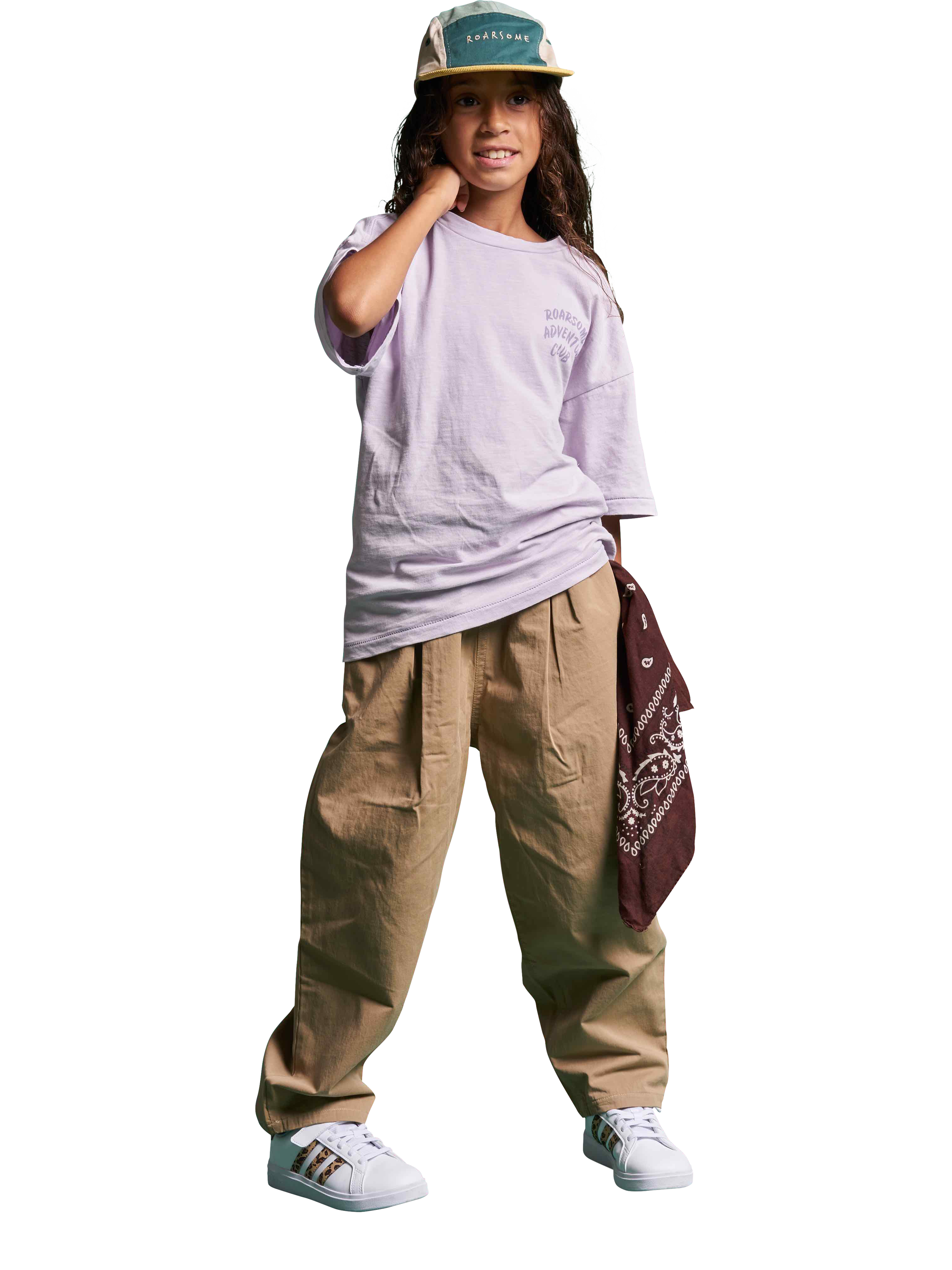 Product image 3 of 3, which shows Roarsome Kids' Sparkle Club T-Shirt, Lilac, 1-2 years