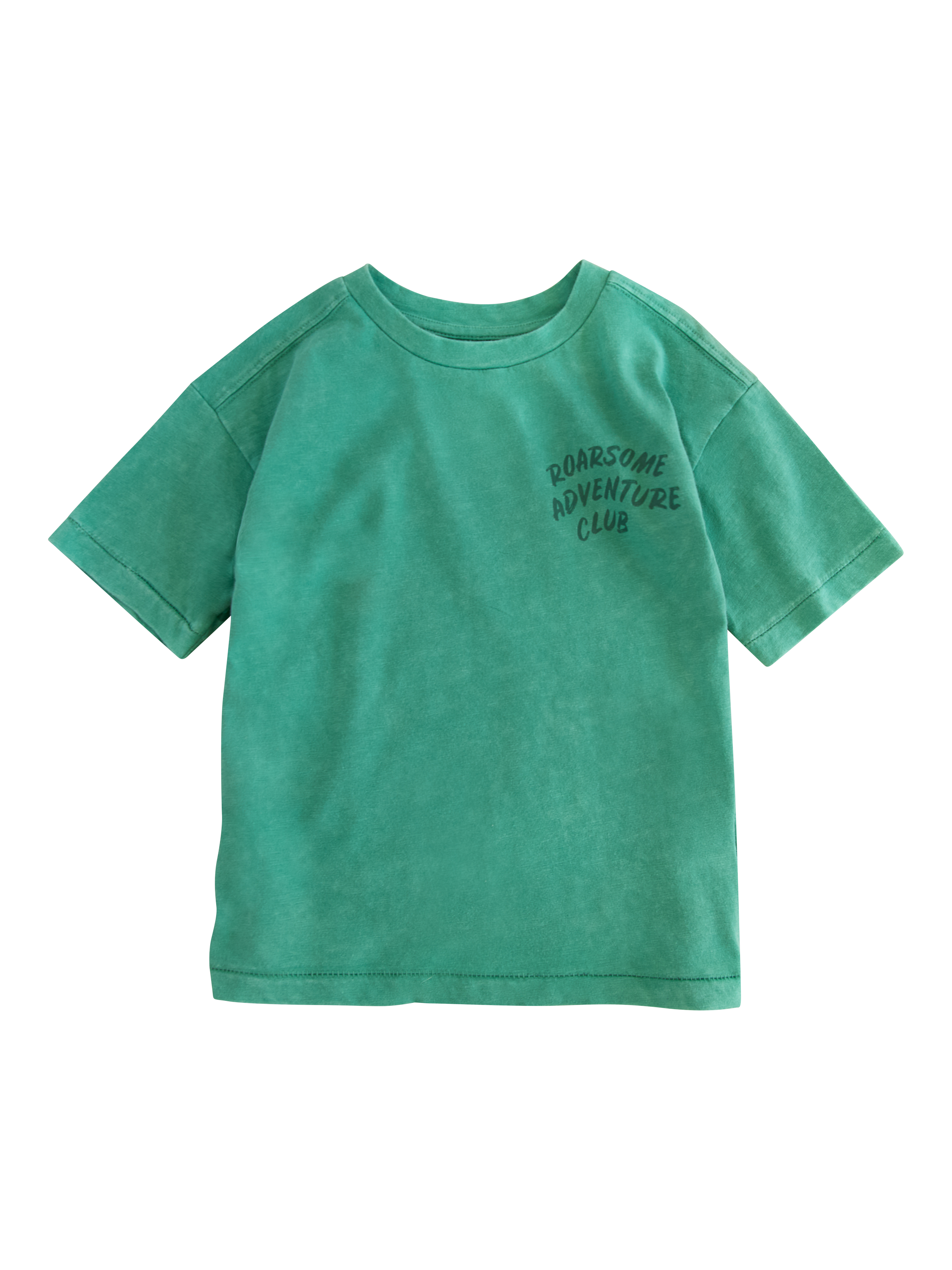 Product image 1 of 3, which shows Roarsome Kids' Spike Club T-Shirt, Green, 1-2 years
