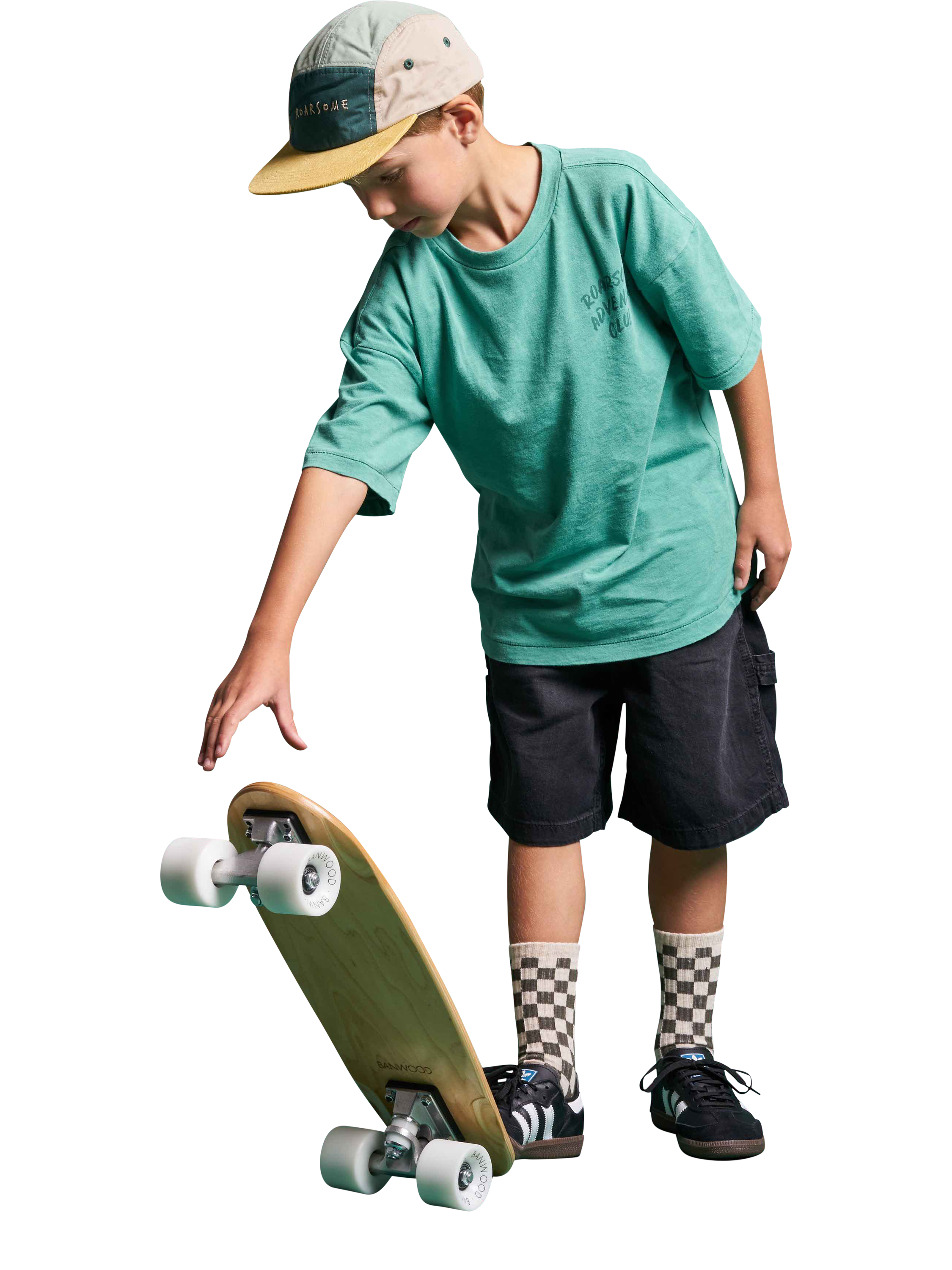 Product image 3 of 3, which shows Roarsome Kids' Spike Club T-Shirt, Green, 1-2 years