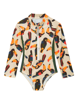 Roarsome x BUGBEE Kids' Beak the Toucan Swimsuit, Multi, Multi