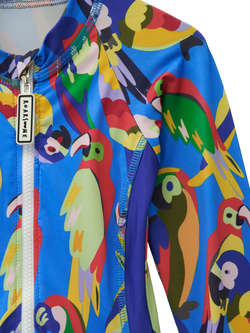 Roarsome x BUGBEE Kids' Squawk the Parrot Swimsuit, Blue Multi - view 2, Blue Multi