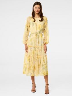 Forever New Wendy Midi Dress, Yellow/Multi