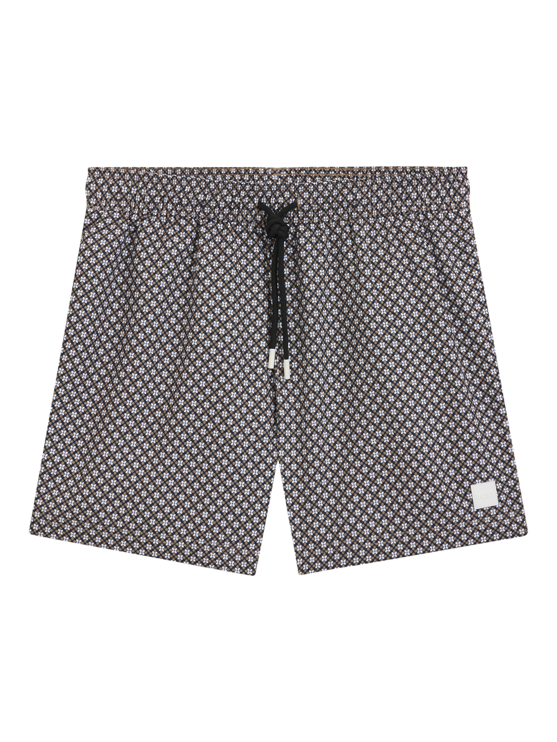 Product image 3 of 4, which shows HUGO BOSS BOSS Geometric Print Swim Shorts, Black, S