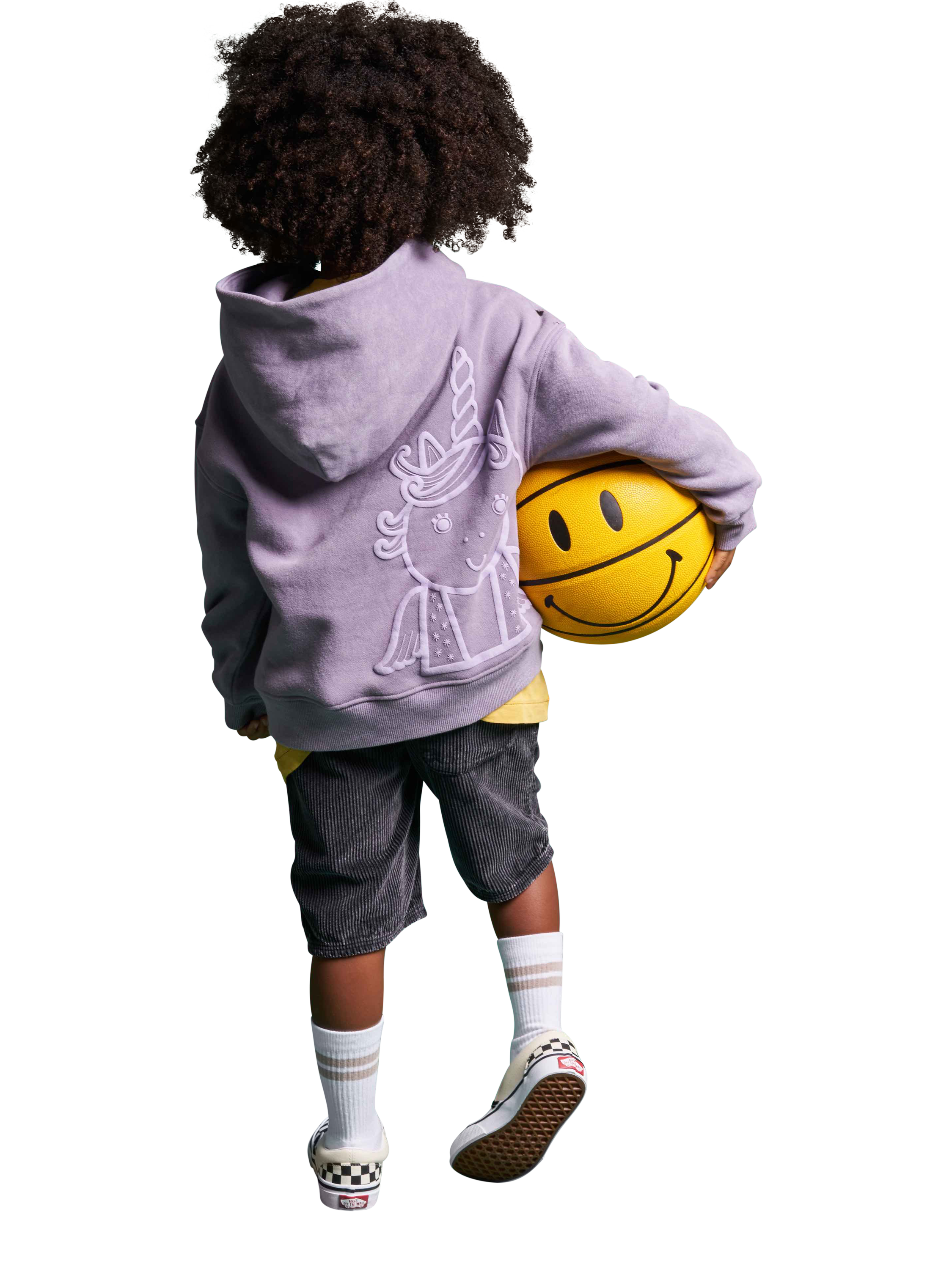 Product image 2 of 3, which shows Roarsome Kids' Organic Cotton Character Graphic Hoodie, Lilac, 1-2 years