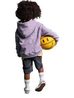 Roarsome Kids' Organic Cotton Character Graphic Hoodie, Lilac - view 2, Lilac