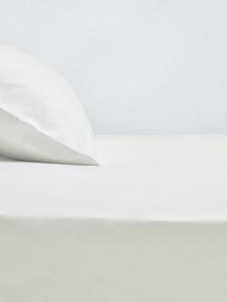 John Lewis Luxury Egyptian Cotton Sateen 600 Thread Count Deep Fitted Sheet, White