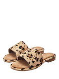 Moda in Pelle Ferula Leopard Print Leather Sandals