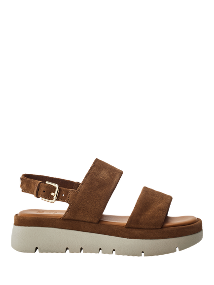 Moda in Pelle Netty Flatform Sandals, Tan, Tan