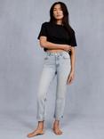 Mint Velvet Mid Rise Slim Fit Jeans, Light Indigo